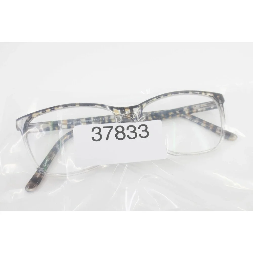 Warby Parker 20209 Brown Fade Eyeglass Frames 57-16-155 Striped Clear Rectangle